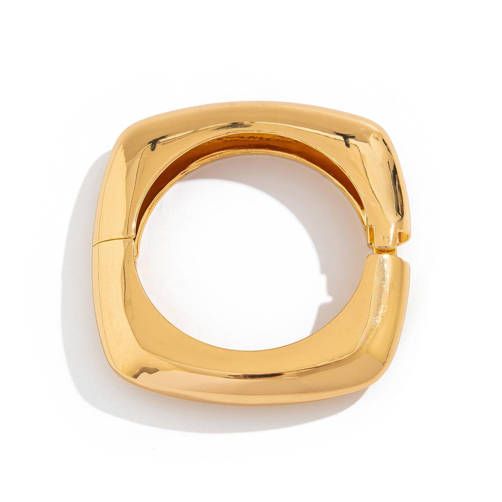 Ingemark 4 Styles Exaggerated Punk Geometric Large Open Spring Bangles Women Chunky Heavy Metal Cuff Bracelet Men Jewelry Gift