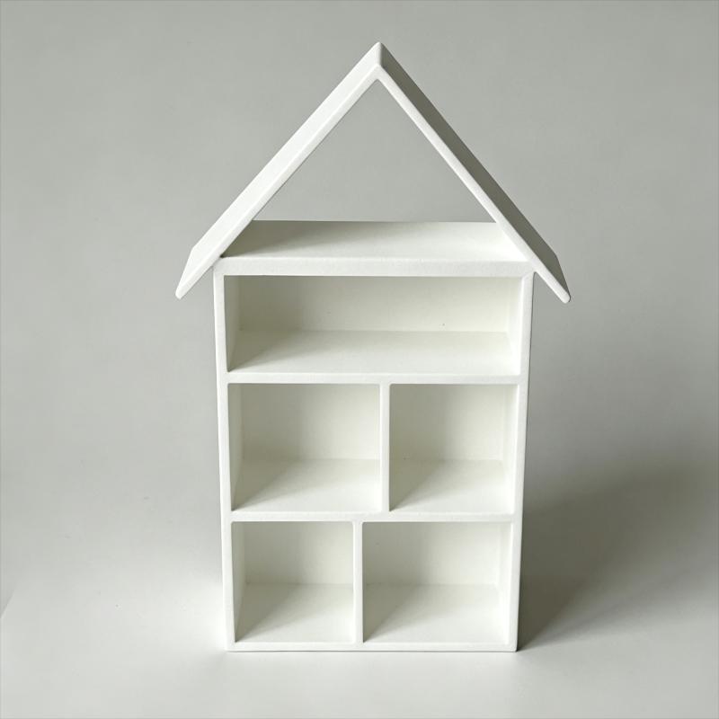 Mini White House Shaped Storage Rack 7 Slots For Storing Lipstick Small Jewelry And Desk Decor