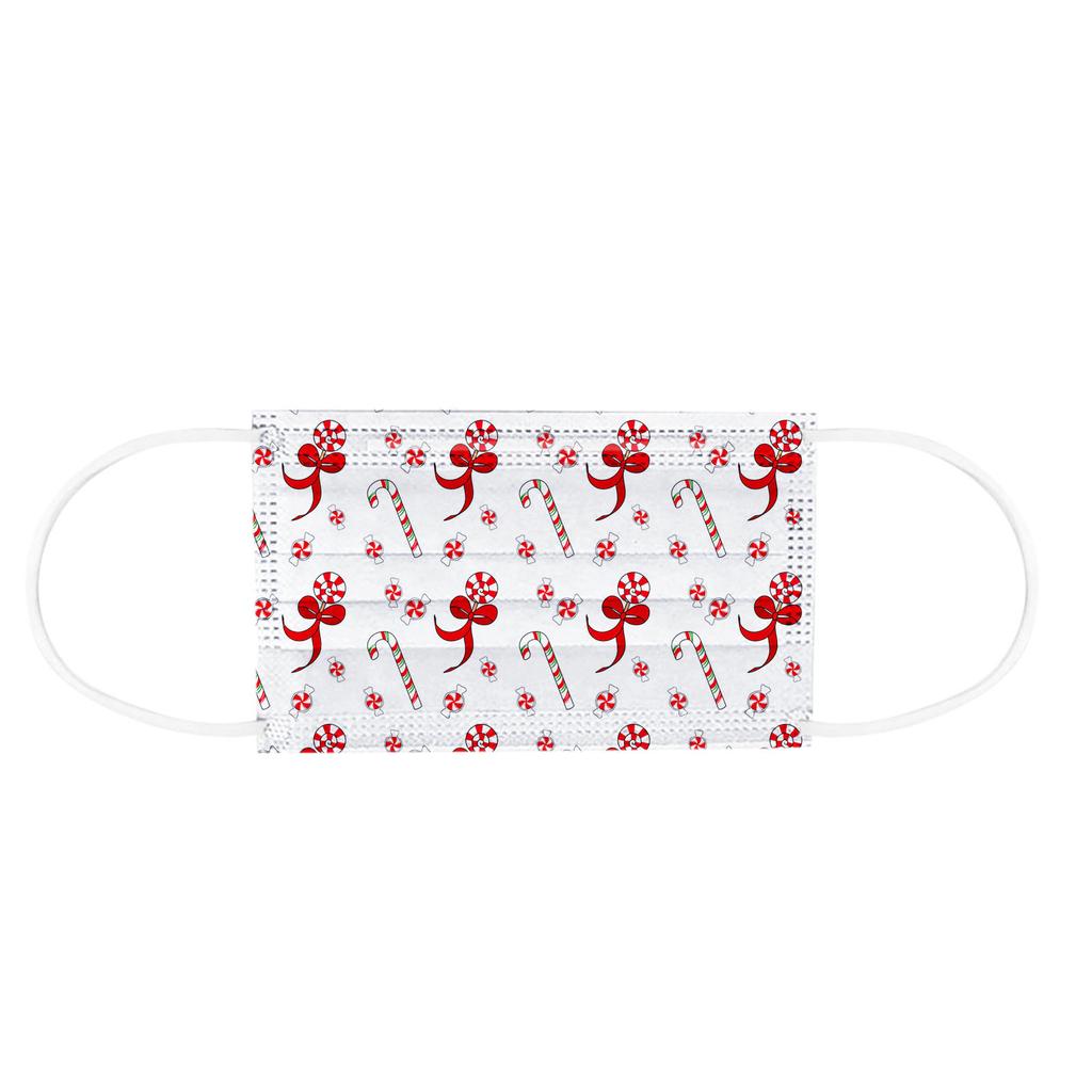 20PC Children'S Christmas Printed Mask Disposable Protective Face Mask