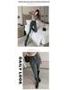 Jeans Skinny Grigio a Vita Alta con Fodera in Pile da Donna - Pantaloni a Matita Snellenti Autunno/Inverno 2025