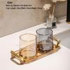 Ai Lan Hui Jia Trapezoidal Glass Mouthwash Cup Set