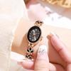 Luxury Rhinestone Women's Wristwatch with Round Dial and Colored Diamond Bracelet.