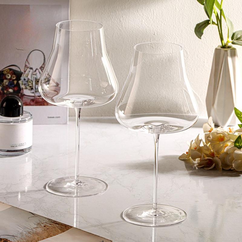 Large Capacity Ultra-thin Handmade Pot-bellied Burgundy Red Wine Glass High-end Home High-value Wine Light luxury Crystal Goblet