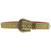 Y2K Punk Rhinestone Sequin Hip Hop Pin Buckle Leather Belt for Women