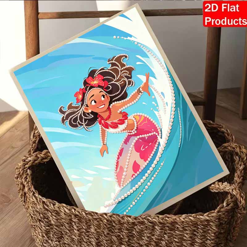 Disney Pearl Painting Moana DIY Pearl Art Painting Pearl Gem Painting Pictures Crafts Special Shape Home Wall Decoration