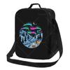 Mountain Camper Adventure Camping Lunch Bag with Adjustable Shoulder Strap Reusable Thermal Bento Tote for Work Picnic Beach