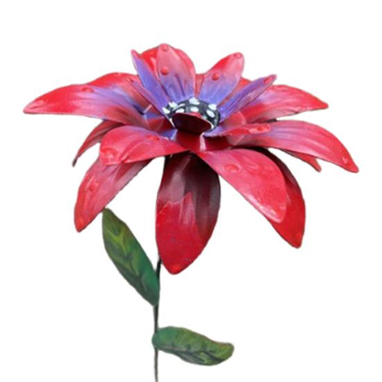 Metal Blomsterhavepæl Vejrbestandig Udendørs Have Græsplæne Terrasse Sti Realistisk Jern Blomsterpæl Dekoration Ornament