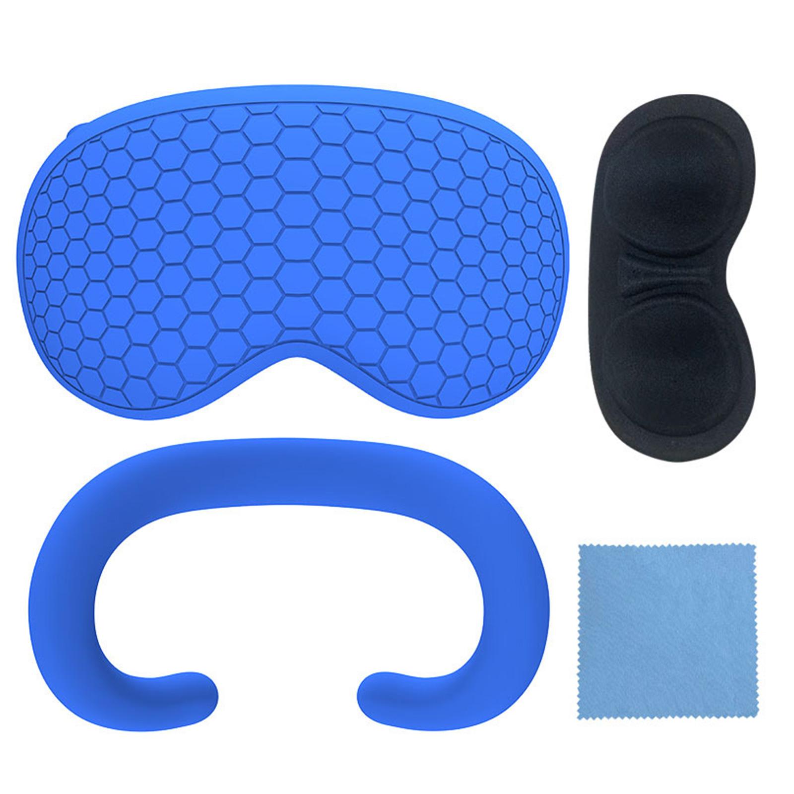 

1 Set Replaceable Silicone Eye Cover Mask Dust-proof Protective Case with Eye Cover Lens Protectors синий