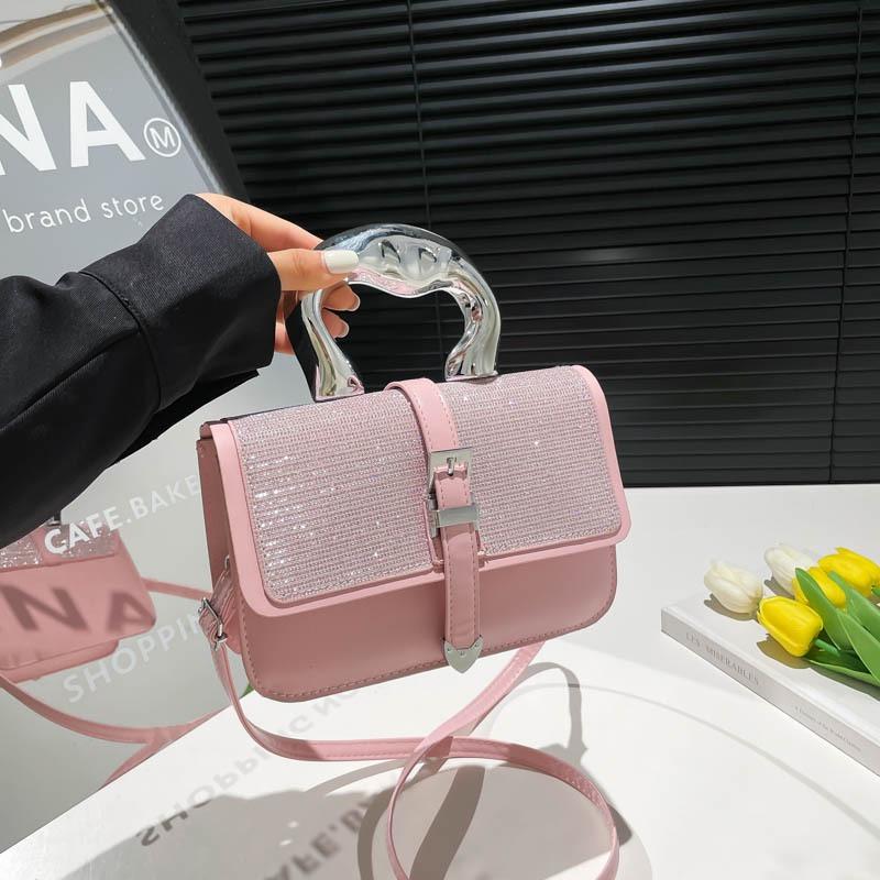 Simple New Solid Color Messenger Small Square Bag Handbag Small Fresh Shoulder Bag Versatile Bag
