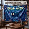 Cat Theme Throw Blanket Custom Name Text Personalized Blanket Soft Cozy Blanket for Home Sofa Bed