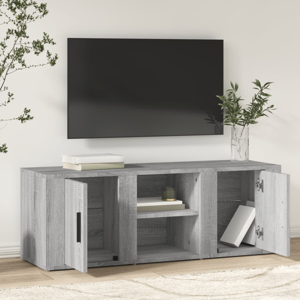 TV Stand Grey Sonoma 100x31.5x35 Cm Engineered Wood