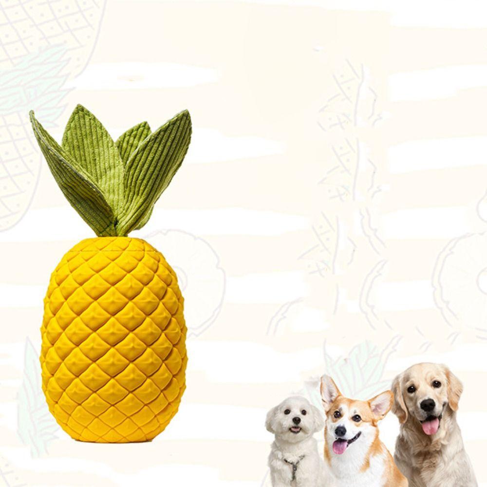Interactive Pineapples Dog Puzzle Toy Wear-resistant Pet Training Toy Dog Chew Toy  Relieve Boredom