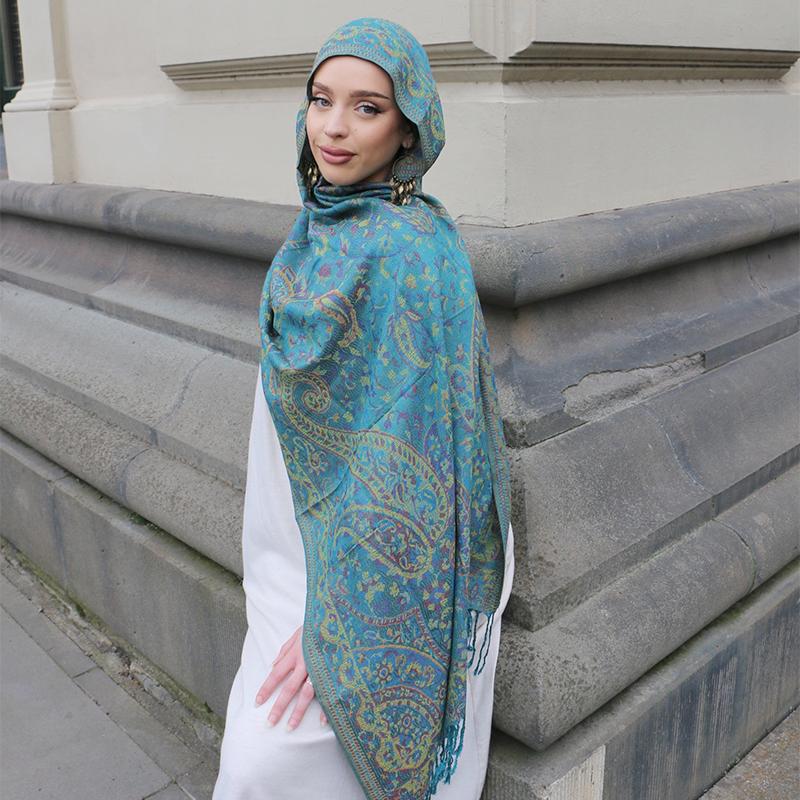 

New 70x190cm Female Jacquard Cachecol Great Shawl Fashion Elegant Lady Long Print Decorate Cachecis Sun Protection Banda 70x190cm