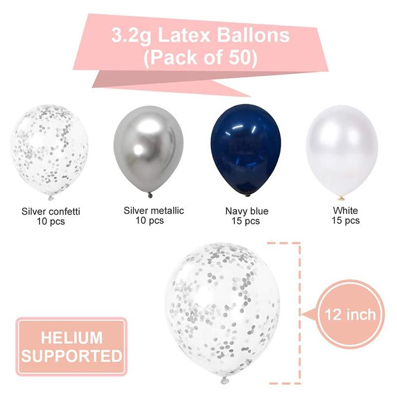 50PCS Sparkling Sequin Balloon Set 12-Inch, Perfect For Home & Birthday Party Decorations, Stylish Latex Balloon Combination