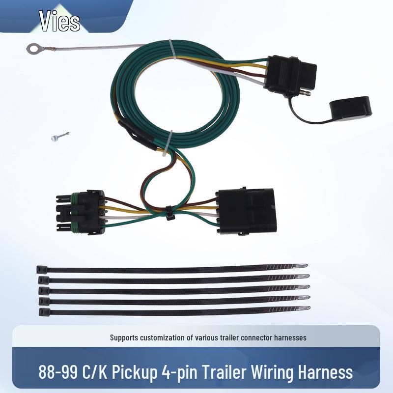 4-Pin Wiring Harness for 88-99 C/K Pickup - Trailer Connector Models 118315, 41125, 55319, 55315