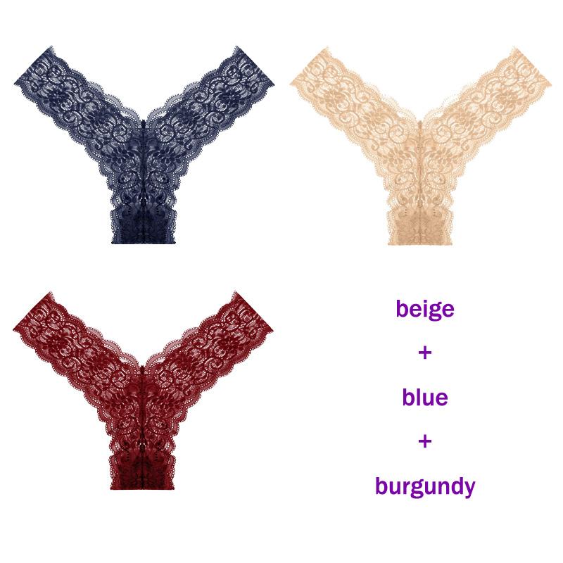 CINOON 3 Teile/los frauen höschen Transparent Low-Taille Unterhose Aushöhlen Tanga Weibliche Nahtlose G-String Sexy Unterwäsche Spitze Dessous panty