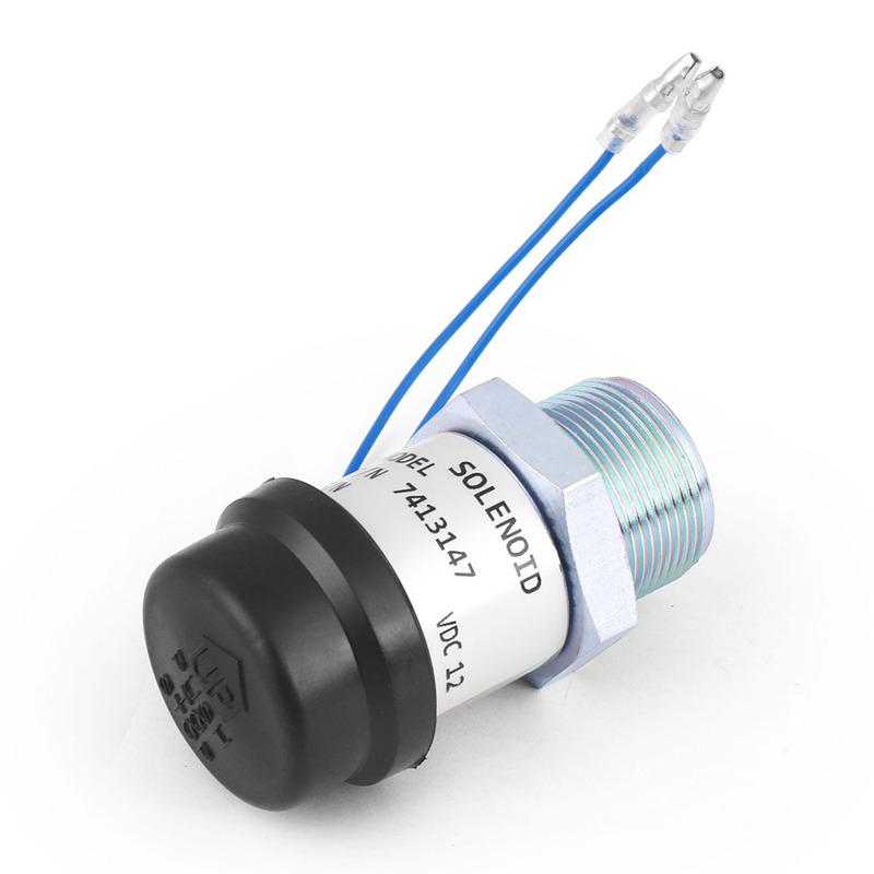 12V Stop Solenoid valve 7413147,MM409-67001,195-8411,30L87-00060,30A87-00060 for S3L2-E2 S4L2 L2E K3 E305C/K4N EB12.4 UKFSS113