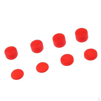 8Piece Thumbstick Cap Rised Thumb Grip for Sony Playstation 4 PS4 Red
