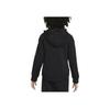 Nike Solid Color Logo Print Zip-Up Hoodie With Long Sleeves Kids Tops Black DC7118-010