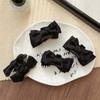 1Pcs Black Bow Head Grab Clip Women Girl Hair Side Clip Forehead Bang Princess Small Hair Claw Clamp Hair Clip Styling Headdress