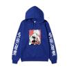 Jujutsu Kaisen Satoru Gojo Hoodie Unisex Fleece Sweatshirt Red Background Manga Portrait Kanji Sleeve Autumn Winter Pullover