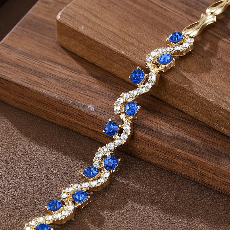1-piece Luxurious Sparkling Zircon Chain Splicing Bracelet, Suitable for Women's Daily Wear, Banquet Jewelry Gifts