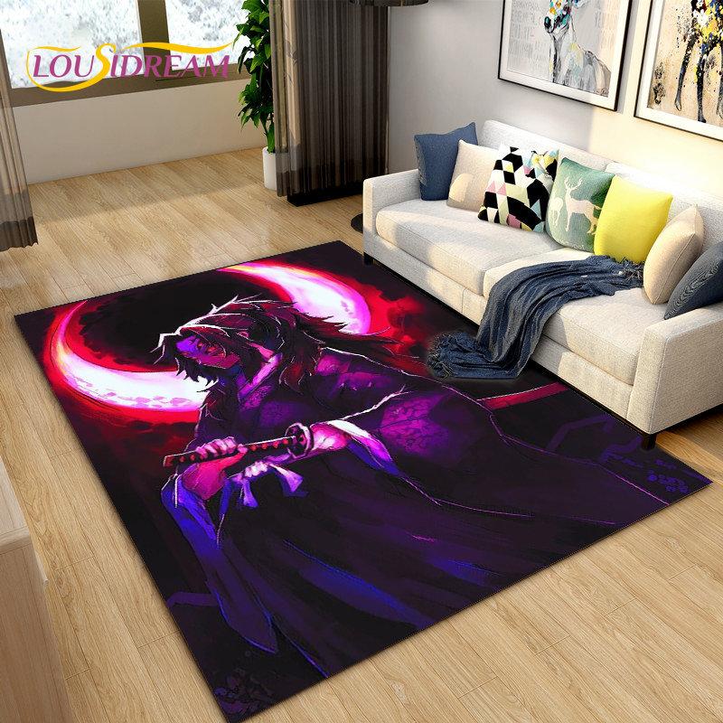 Jujutsu Kaisen Anime Cartoon Area Rug,Carpets Rug for Living Room Bedroom Sofa Doormat Decoration,Kids Play Non-slip Floor Mat