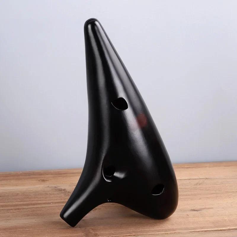 Ceramic Ocarina Bass Bc12 Hole Relax The Body Beginner Teaching Play Ocarina Soothe Mind National Musical Orff Instruments