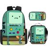 Adventure Time Backpack Set 3-Piece Comic Bookbag Shoulder Bag Pencil Case