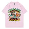 Steve's Lava Chicken Graphic T Shirts Men Women Casual Loose Short Sleeve T-shirt Harajuku Cartoon Oversized T-shirts Streetwear