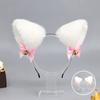 Handmade Fox Ears Hairband Ribbon Bow Animal Cosplay Hair Band Cat Ear Headband  Hair Accessories
