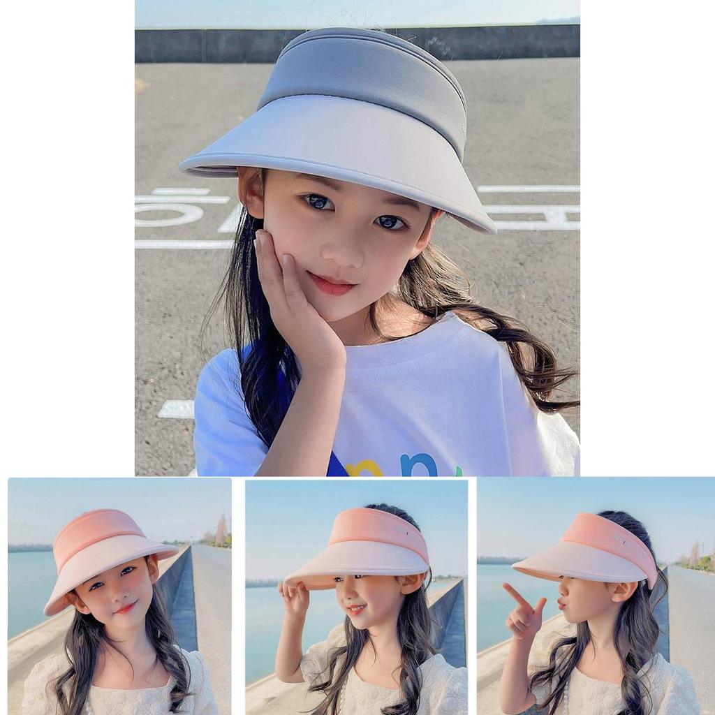 Summer Kids Sun Hat With Large Brim And Breathable Ice Silk Material For Outdoor Protection