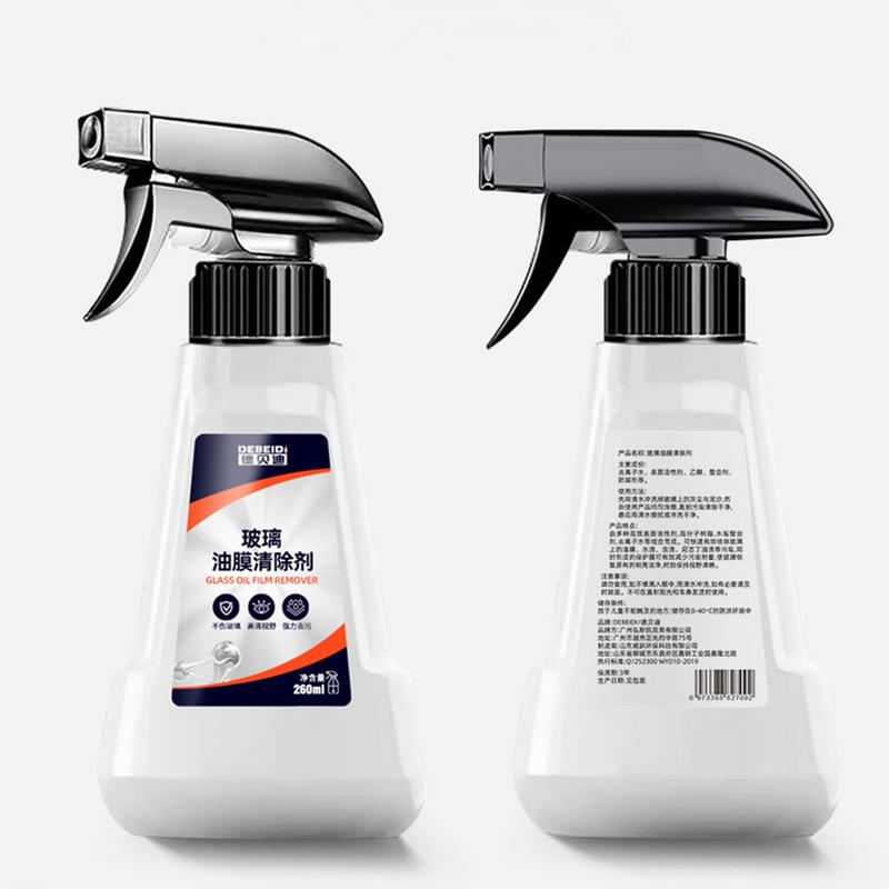 260ml Powerful Stain Removal Auto Window Cleaner Glass Oil Film Remover Spray Deep Cleaning Car Glass Coating Agent For Home Car