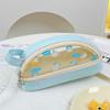 Double Layer Large Pencil Case for Girls Boys Cute Clear Pencil Case Zipper Pencil Pouch Aesthetic