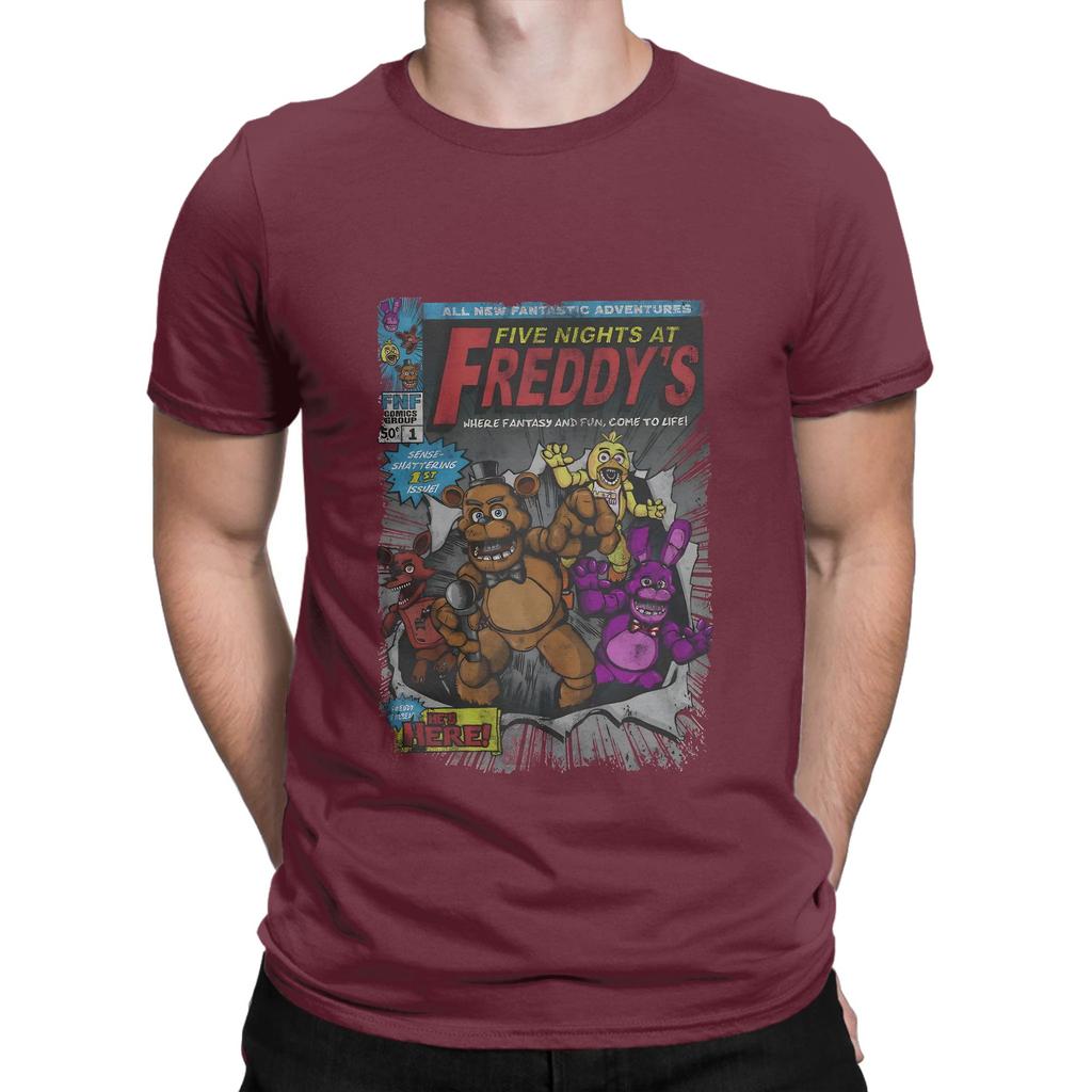 Five Nights at Freddys Comic Novelty 100 Cotton TShirt FNAF Tops Tees For Unisex