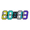Electronic Wall Clock Can Be Upright and Hung Dual-purpose LED Digital Clock Colorful Bedside Luminous Clock 0733