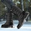 Men Winter Snow Boots Warm Hiking Waterproof Leather Big Size Men's Outdoor Sneakers