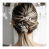 12pcs Pearl Hair Pins for Women, U-Shaped Bridal Hair Accessories for Wedding, Graduation, Anniversary, Photo Shoots - Bronze Color, Faux Pearl,
