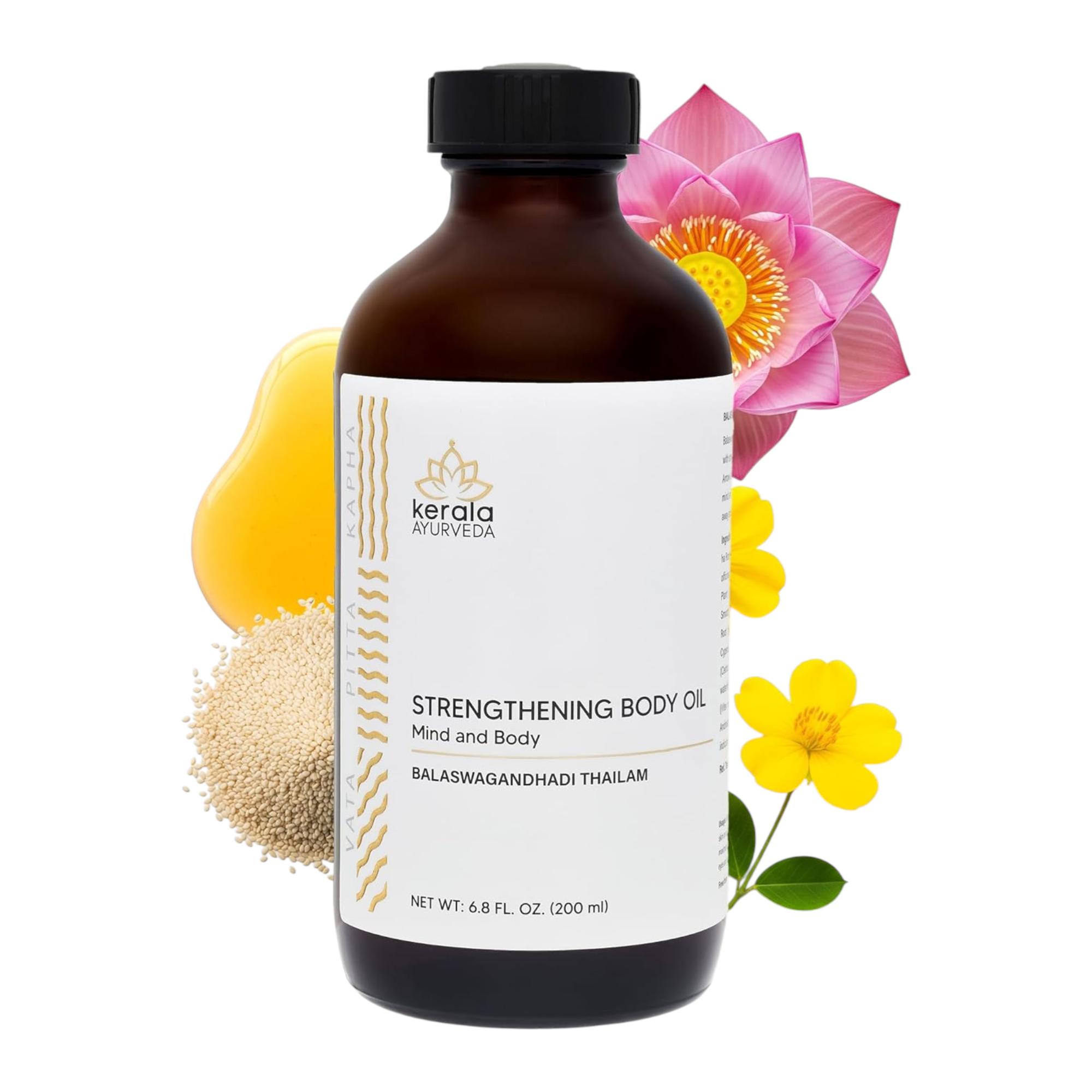 Керала Аюрведа Баласвагандади Тайлам 200 мл Травяное массажное масло для силы мышц и снятия усталости после болезни