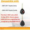 Key Fob Replacement for Toyota Camry Corolla HYQ12BBY H Chip 4D67 315MHz Remote Key 2007-2011 Camry 2009-2010 Corolla – Must Match Original Key