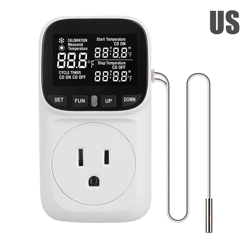 Digital Display Smart Thermostat Fish Tank Touch Screen Regulation Socket Temperature For Pet A C2A2