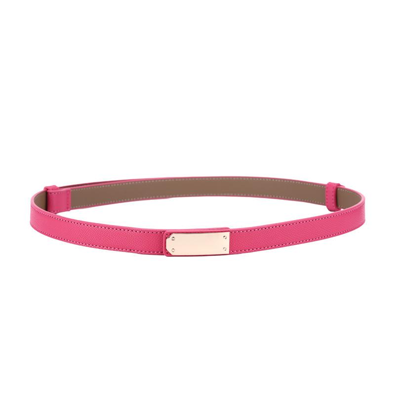 Ladies Belt Double-Sided Leather High-Quality Lock Buckle Waist Thin Belt With Dress Decorative Cowhide Belt Women