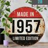 D-Dur pc Vintage Limitierte Edition Metallschild x Zoll Aluminium Wandplakette mit Rot Weiß gestreiftem Hintergrund Distre