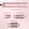 3 in 1 Curl Brush Heat Brush, 200 Millions Negative Ionic Hair Styler, Hair Dryer Set with 38/50MM Thermal Brush & Dryer, (Pink)