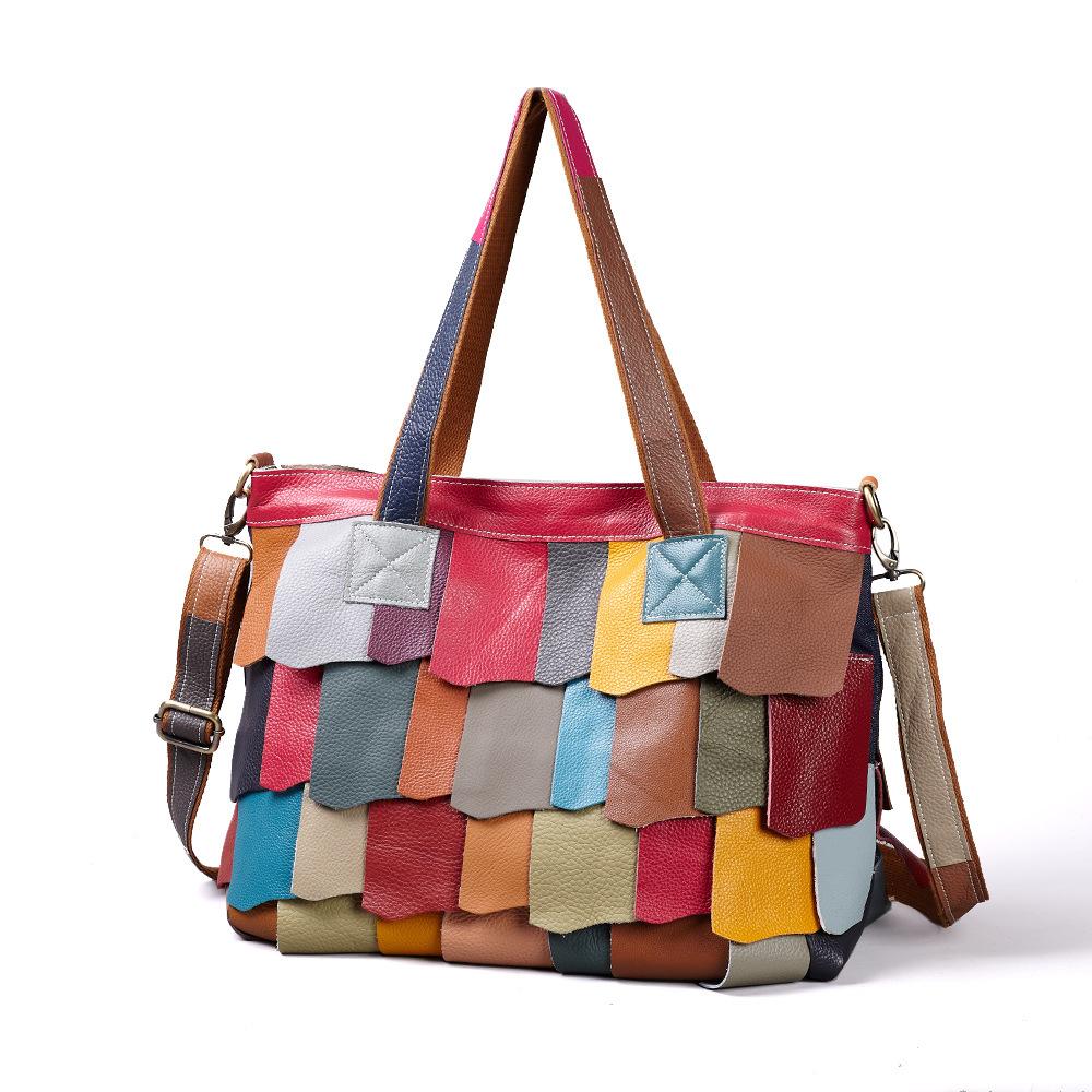 Genuine Leather Wandering Bag, Fashionable Large-capacity Tote Bag, Single-shoulder Bag, Versatile for Women, Crossbody