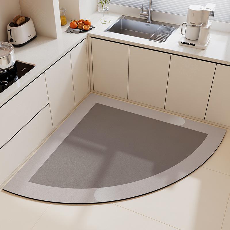 

Нековзкий Водонепроникний Кухонний Килимок для Підлоги: Кутовий килимок з діатомової землі, що не потребує прання, маслостійкий, абсорбуючий 70x70cm - Waterproof