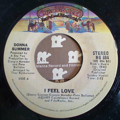 7inch Record DONNA SUMMER - I Feel Love NB884 Casablanca 1977 US Dance & Electronica Used