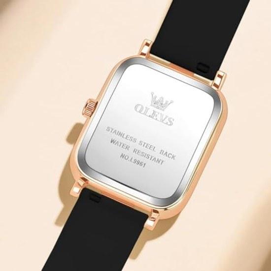 OLEVS wristwatch women waterproof silicone band quartz easy read stylish gift classic parallel import.