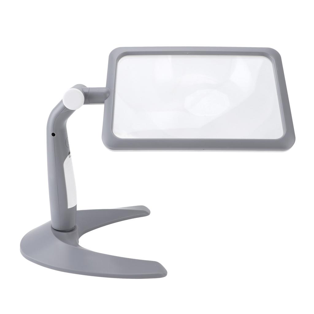 Lupe mit Lichtständer 48 LEDs 2,5-fache Drehung 3 Farbtemperaturen Lupe zum Lesen für Senioren Niedrig