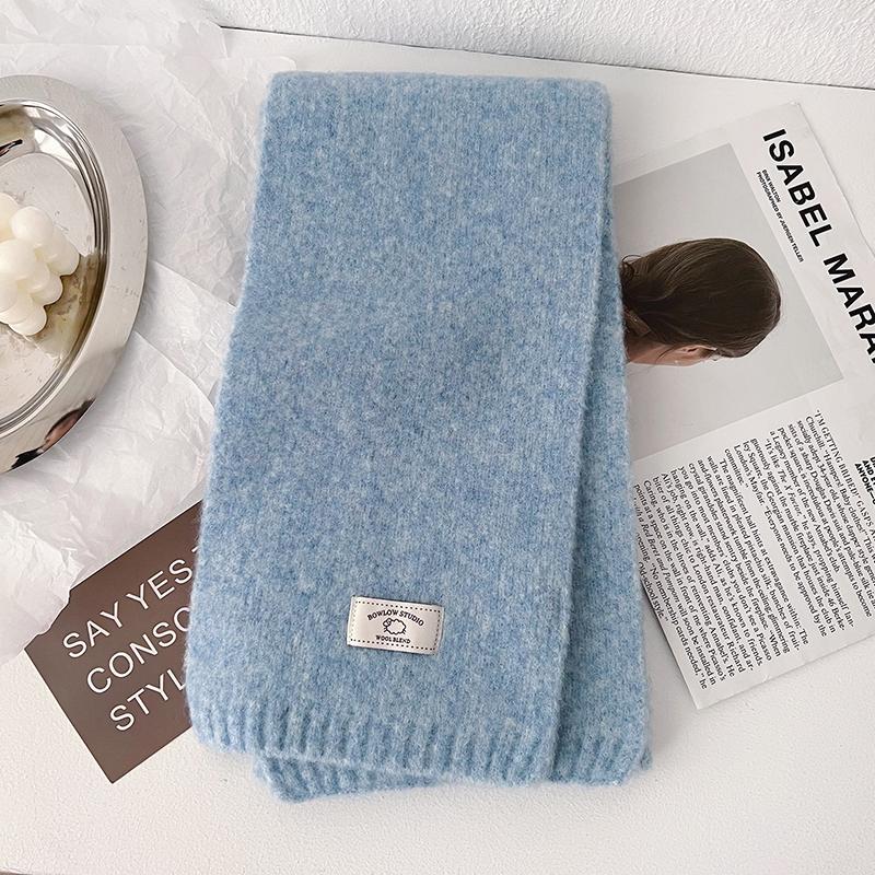 Women'S Winter Scarves Cashmere Scarf Girl Black Ladies Winter Wool Scarf Solid Color Scarves Warm Cold-Proof Poncho